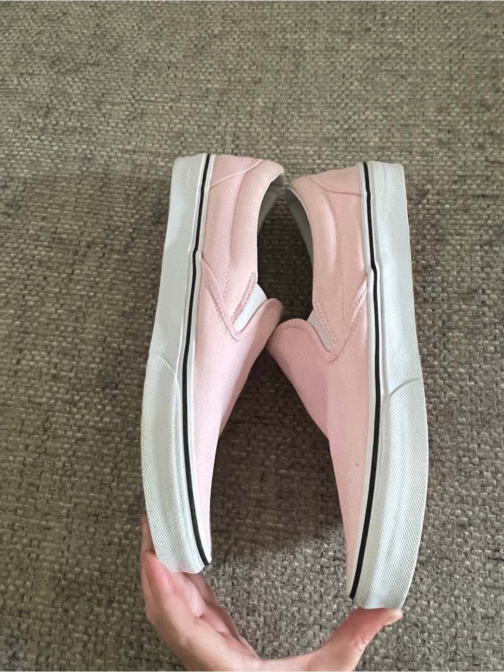 Mens Slip-On Canvas Vans, Blush Pink, Excellent Condition, size 12 - Picture 7 of 9